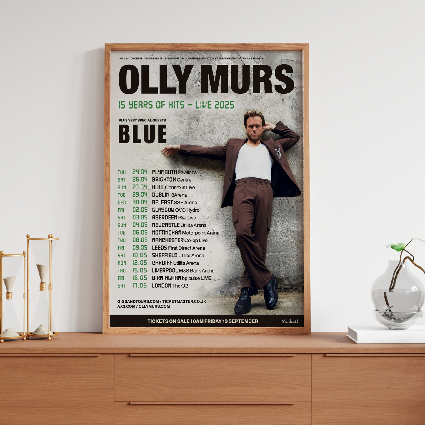 Olly Murs 15 Years Of Hit Concert Poster Print UK Tour For Olly Murs Fan A5-A3