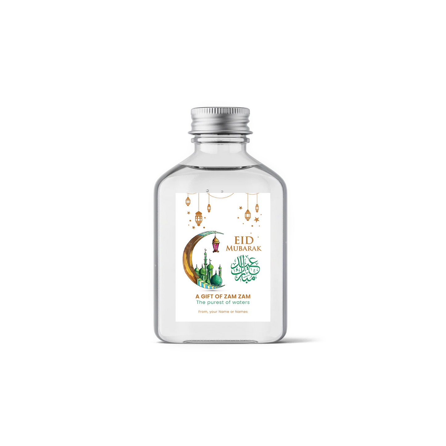Eid Mubarak Water Bottle Labels Personalised Zam Zam Islamic Party Favour