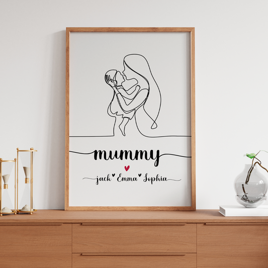 Mothers Day Print First Mothers Day Personalised Gift Poster Print A5-A1