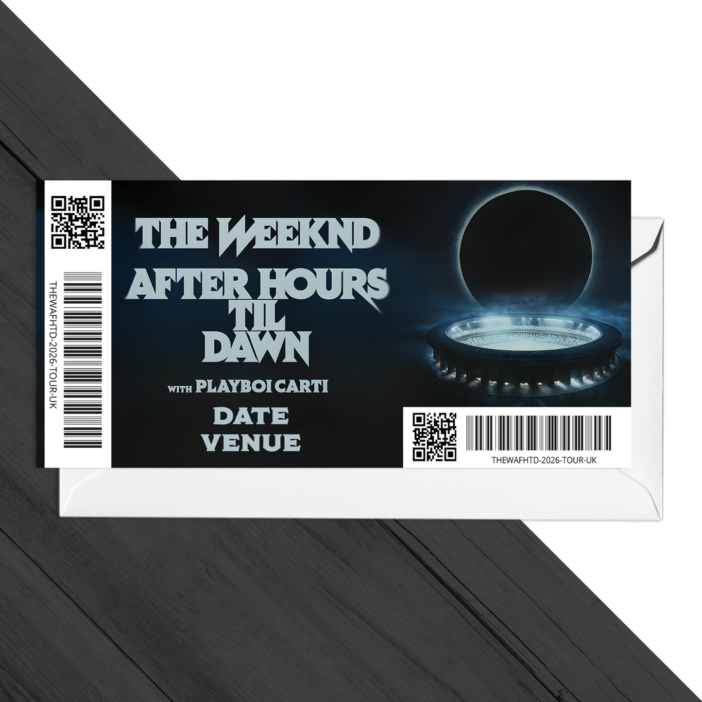 The Weeknd Ticke Surprise Gift Reveal Mock Souvenir After Hours Til Dawn Tour