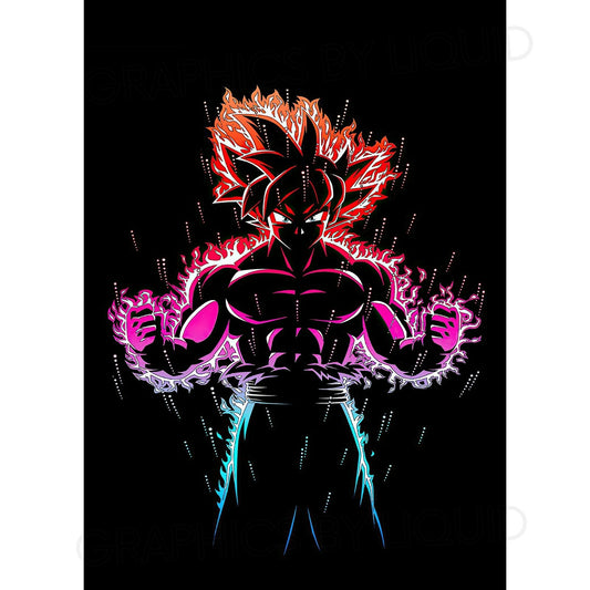 Dragon Ball Z Goku Poster Print - Super Saiyan Manga Wall Art decor A5-A1