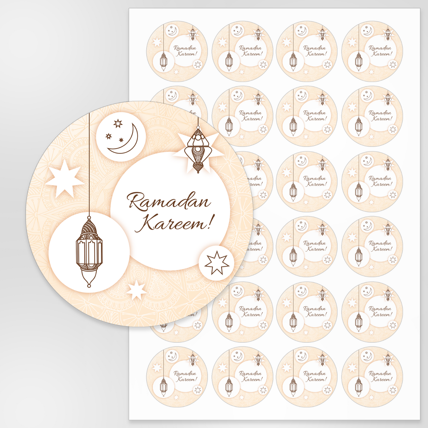 Ramadan Kareem Sticker Labels Water Bottle Sticker Label Decor Celebration