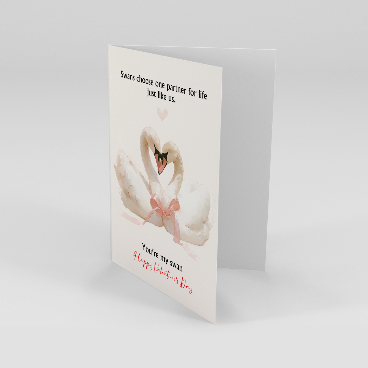 Valentines Day Card Personalised Gift My Swan Card Husband Wife BF GF Fiancée