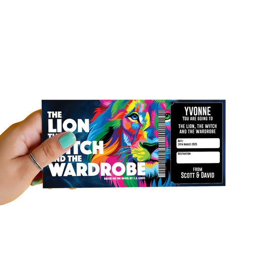 The Lion, The Witch And The Wardrobe Theatre Ticket Musical Gift Personalised
