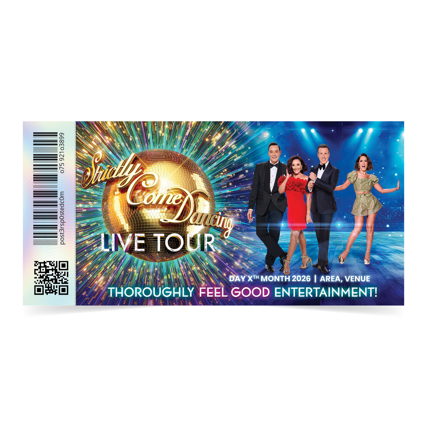 Strictly Come Dancing Ticket 2026 Tour Personalised Gift Reveal Souvenir Ticket