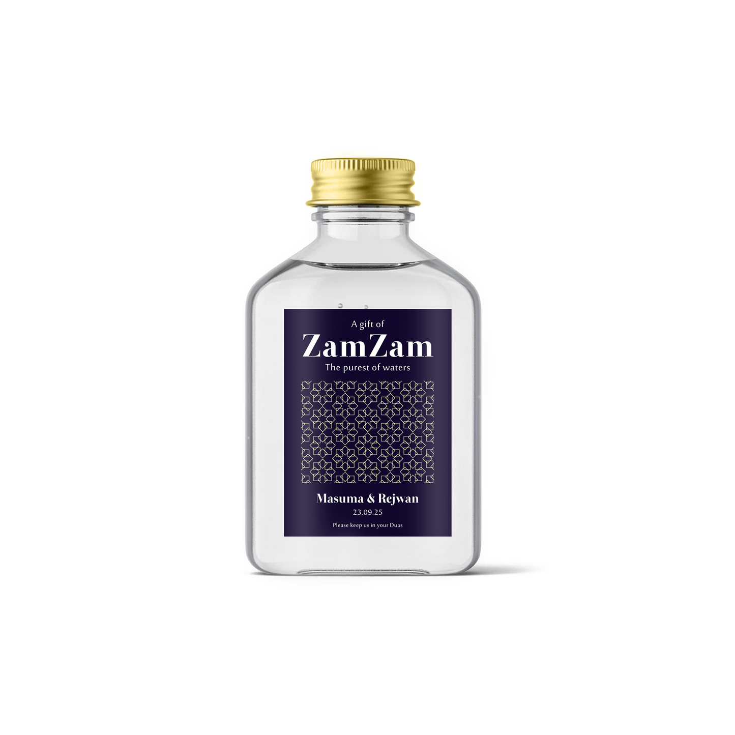 Zam Zam Water Bottles PERSONALISED Sticker Wedding LABELS ONLY Gift Favour