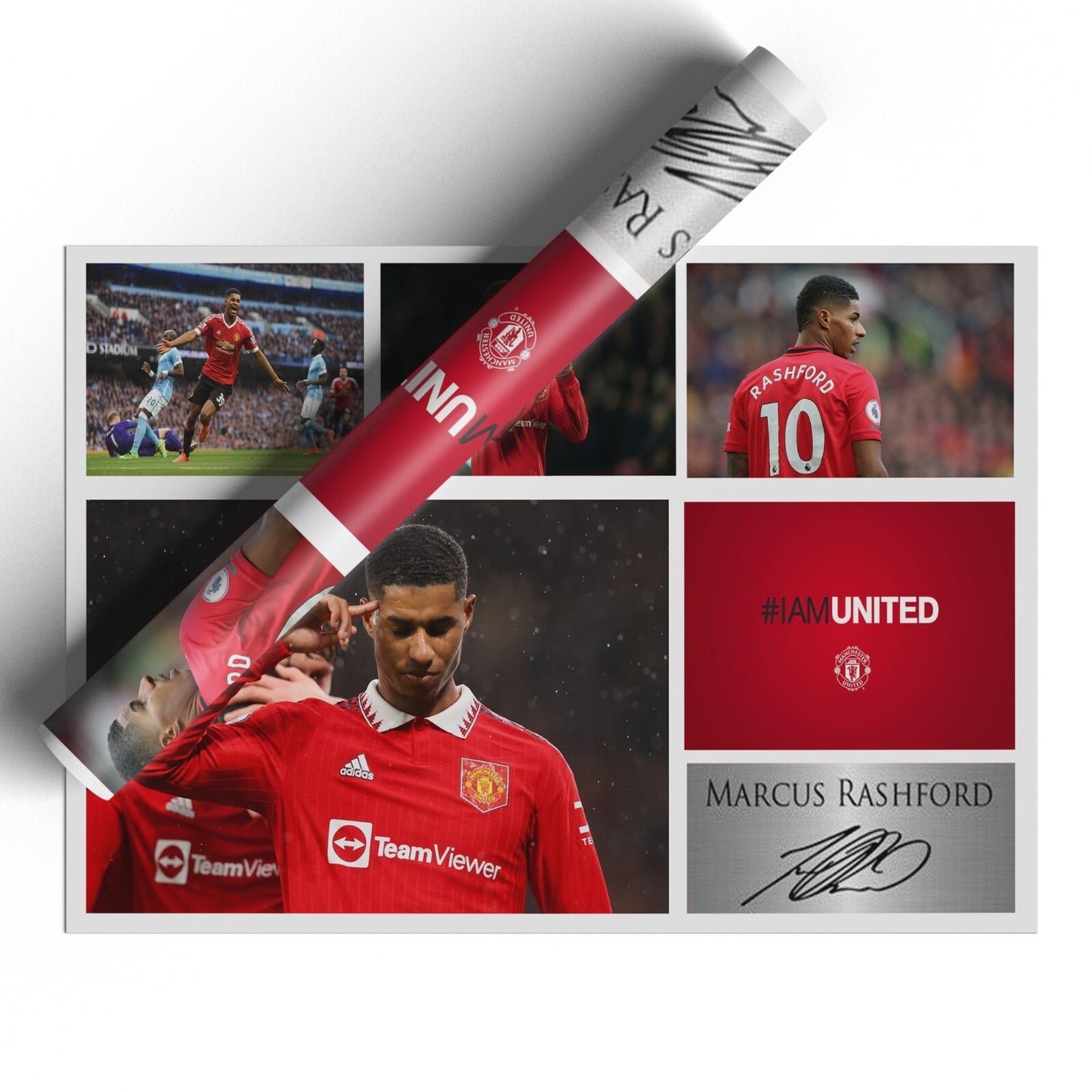 Marcus Rashford Signed Photo Poster Football Autographed Memorabilia Photo Print