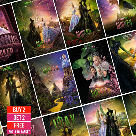 Wicked For Good Movie 2025 Poster Wall Art Print A5 A4 A3 All Designs For Fans