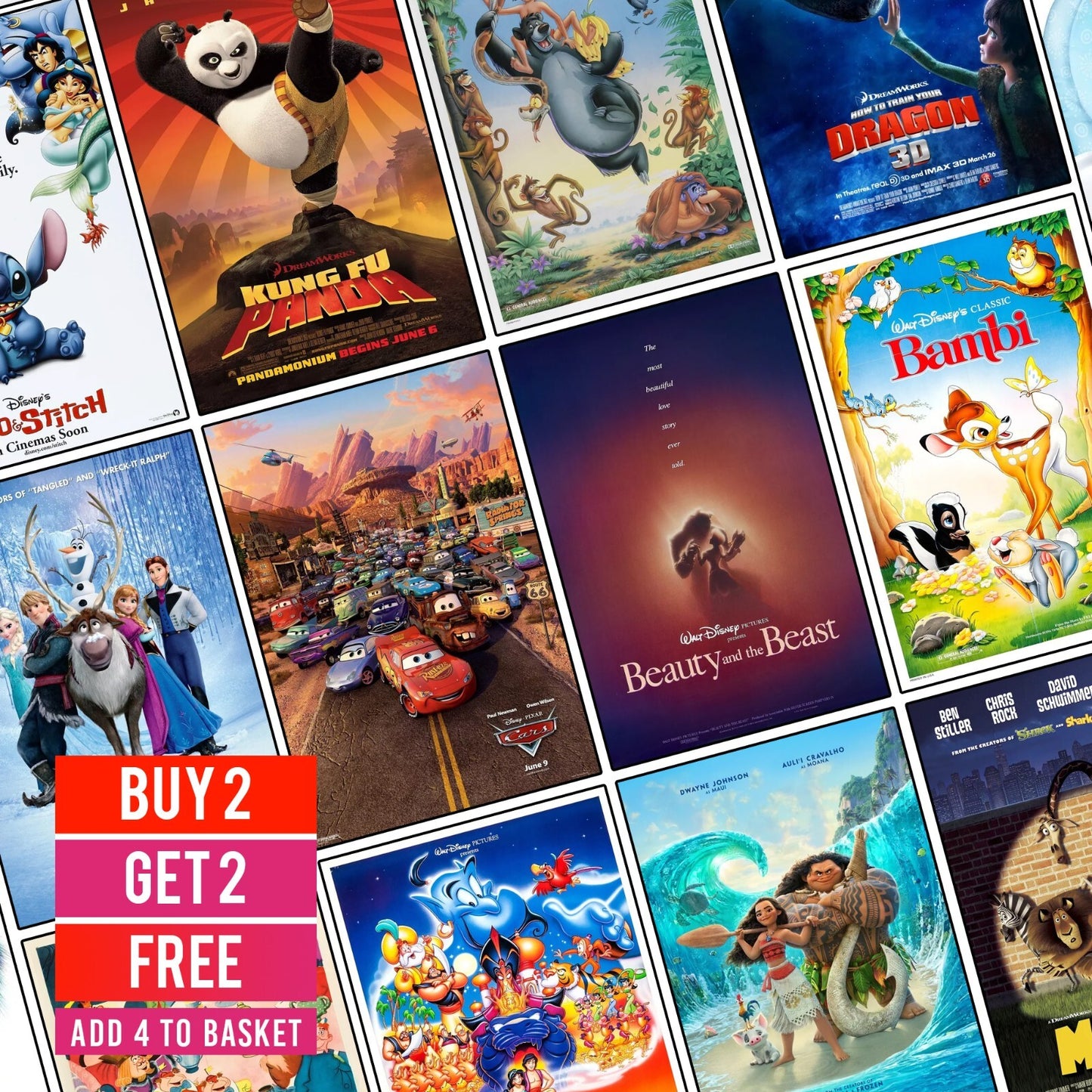 Disney Movie Pixar Kids Animated Film Prints Wall Art Posters A5 A4 A3 Print