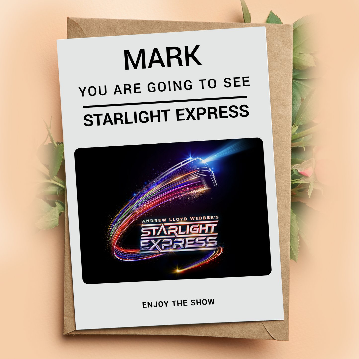 YOU'RE GOING TO SEE STARLIGHT EXPRESS! Card Personalised Gift Card