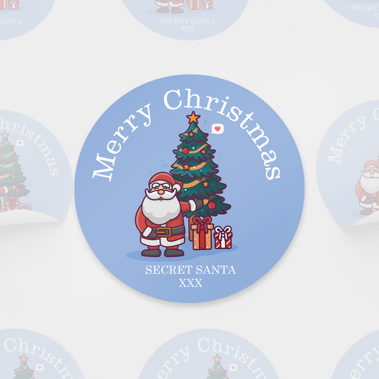 Christmas Stickers Secret Santa Sticker Father Christmas Presents Labels