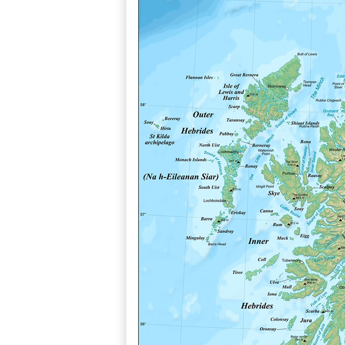 SCOTLAND MAP POSTER Educational School Map Poster Laminated Poster A5 A4 A3
