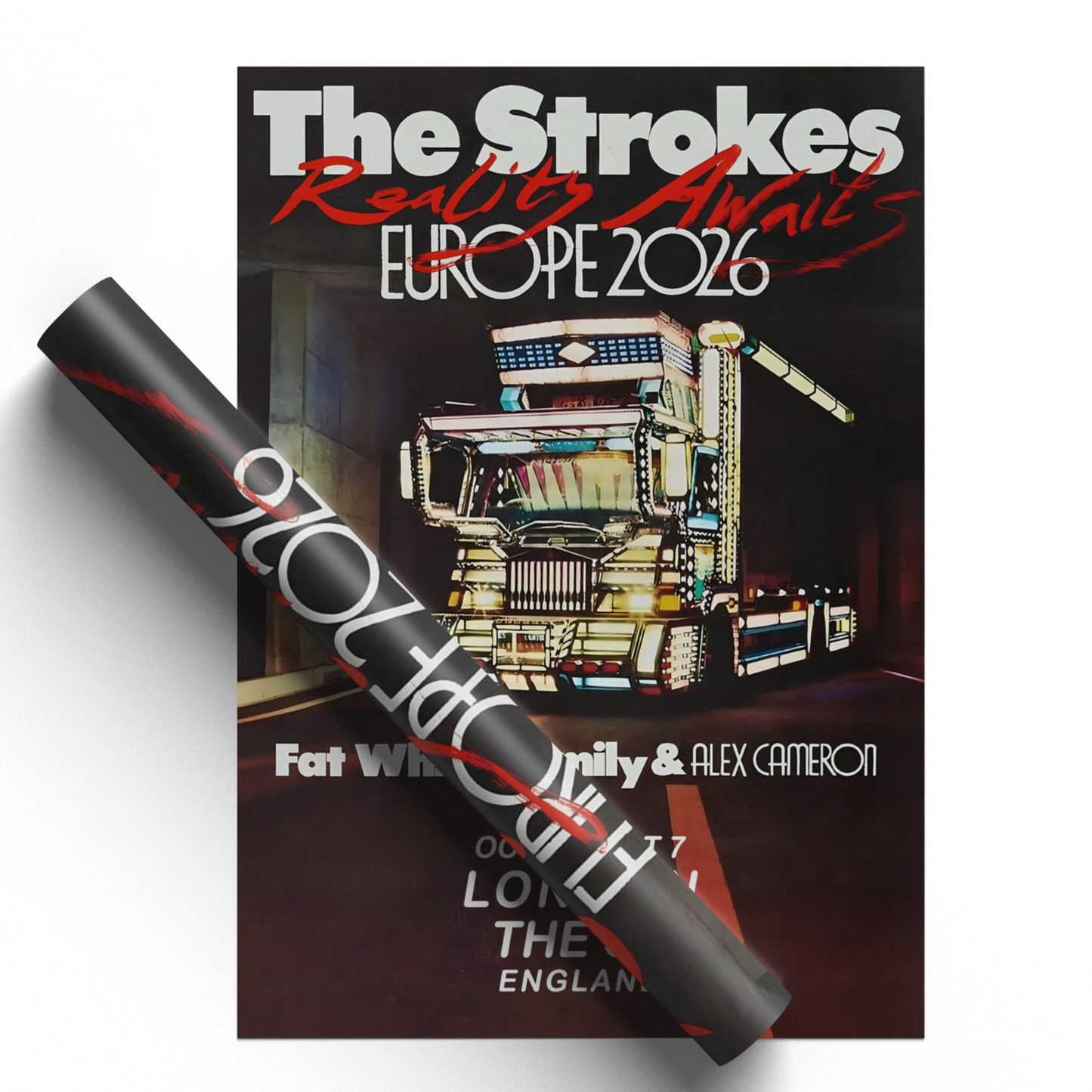 The Strokes Concert Poster UK Tour Rock Fans Print Home Bedroom Decor A5-A3