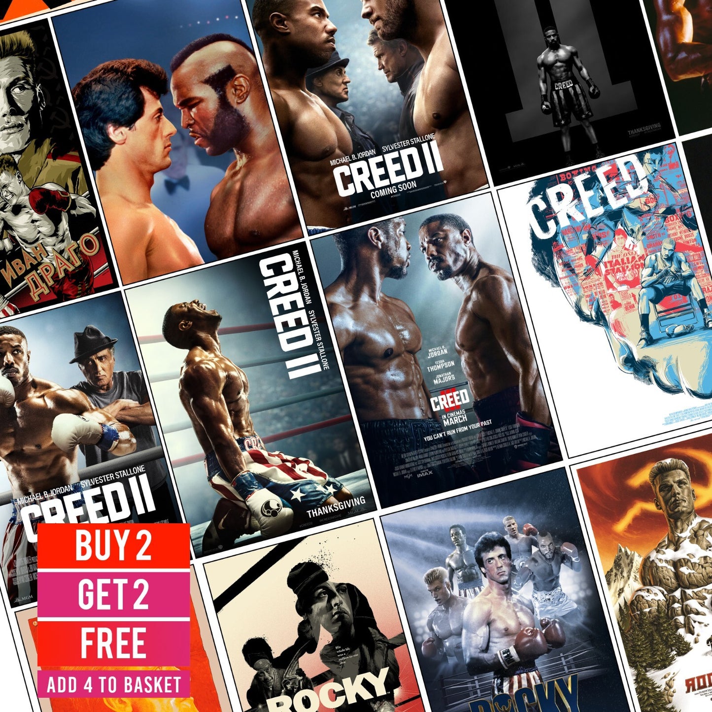 Rocky Boxing Gym Poster Print Classic Movie Motivational Alternate Posters