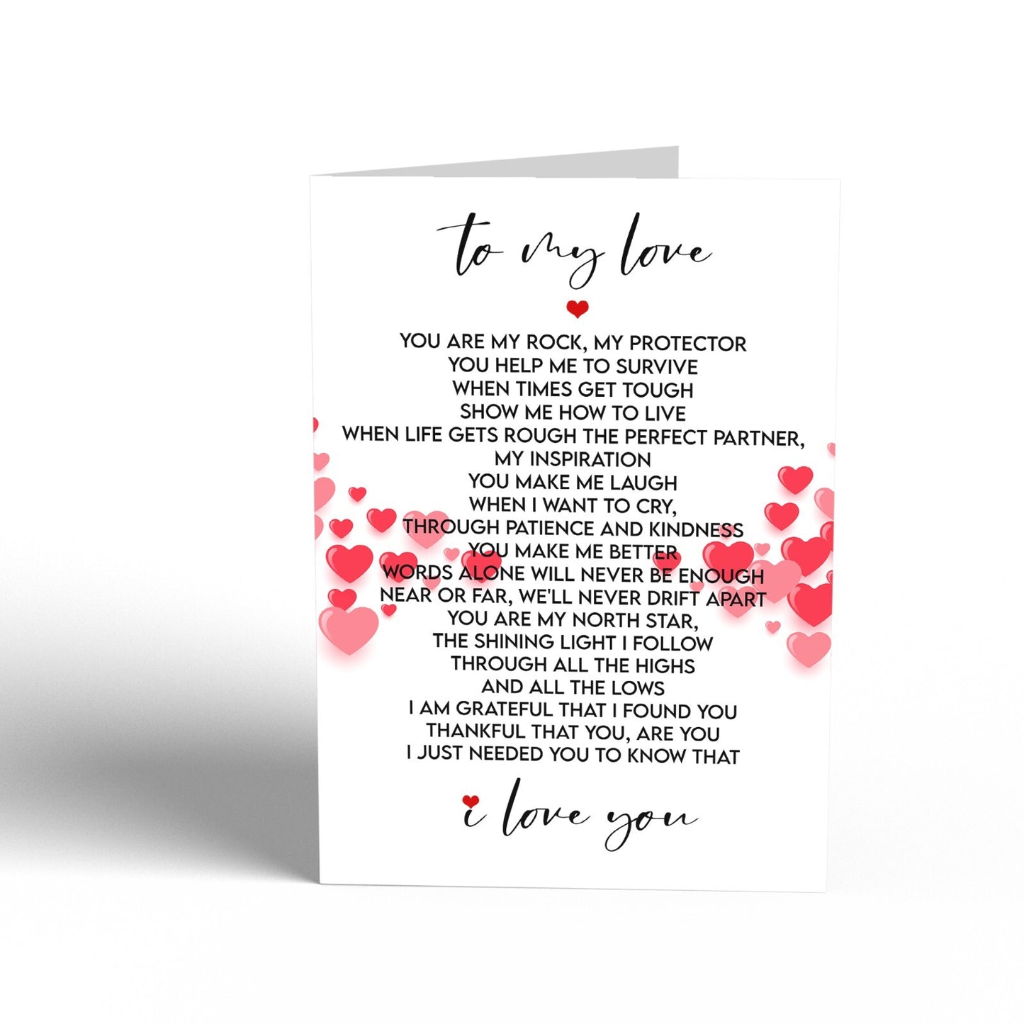 Anniversary Card For Him Her Love Poem Card Wife Husband Boyfriend Gift Card