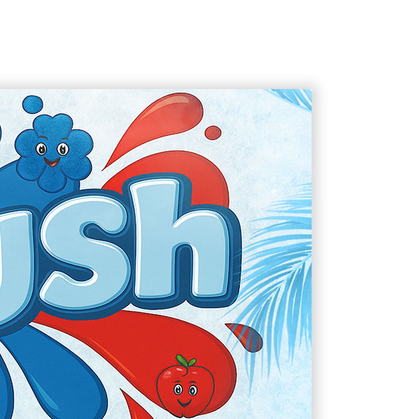 Slush Slushie Sold Here Window Shop Display Advertising Poster Ice Cold Drinks