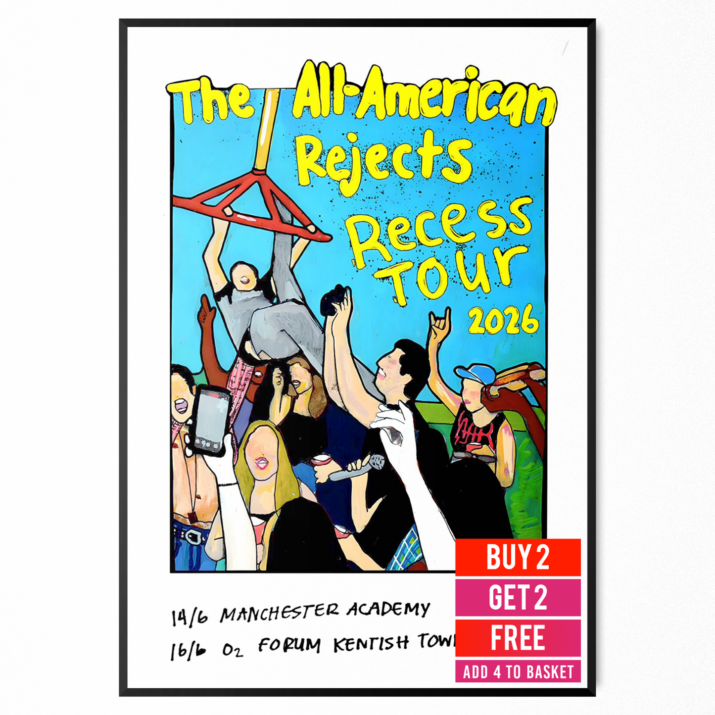 The All American Rejects UK Concert Tour Poster Bedroom Home Wall Decor A5-A3