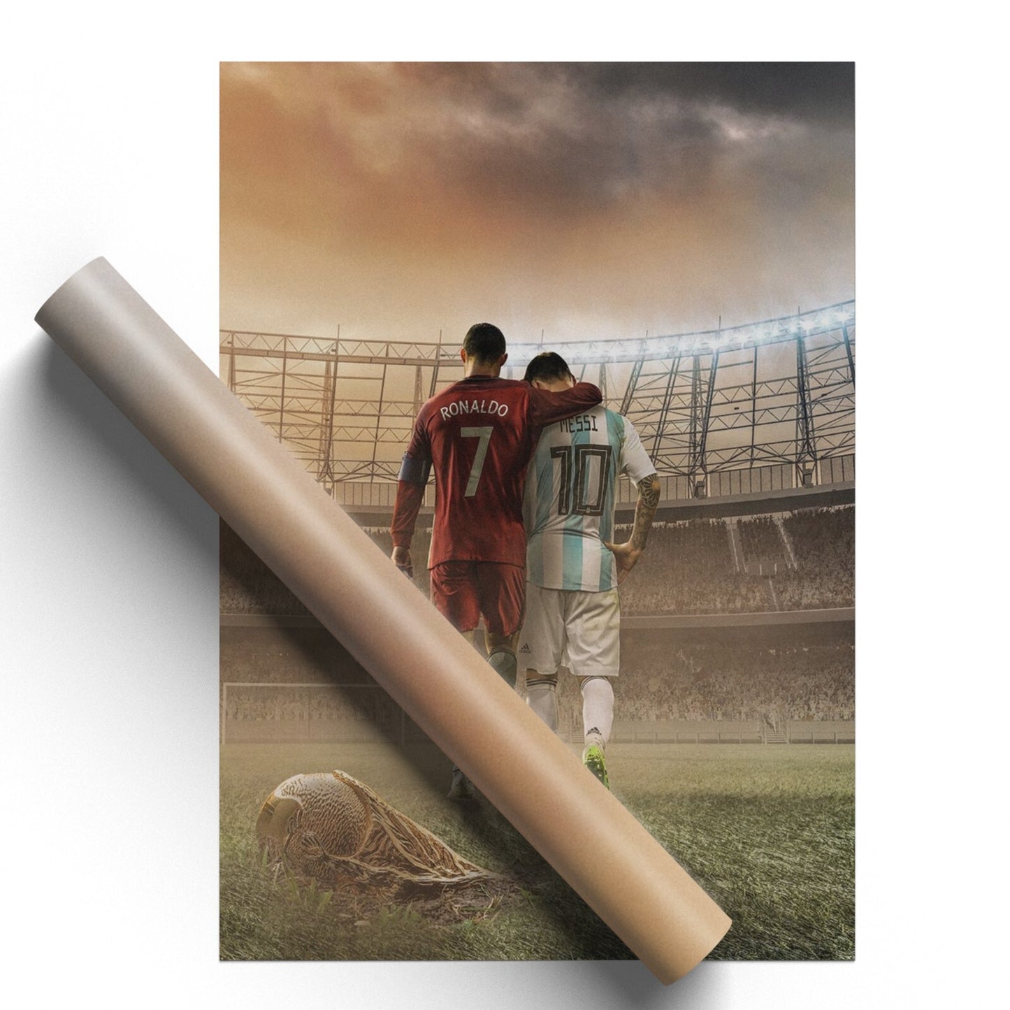 Cristiano Ronaldo Lionel Messi Football Legends Poster Wall Picture Messi Poster