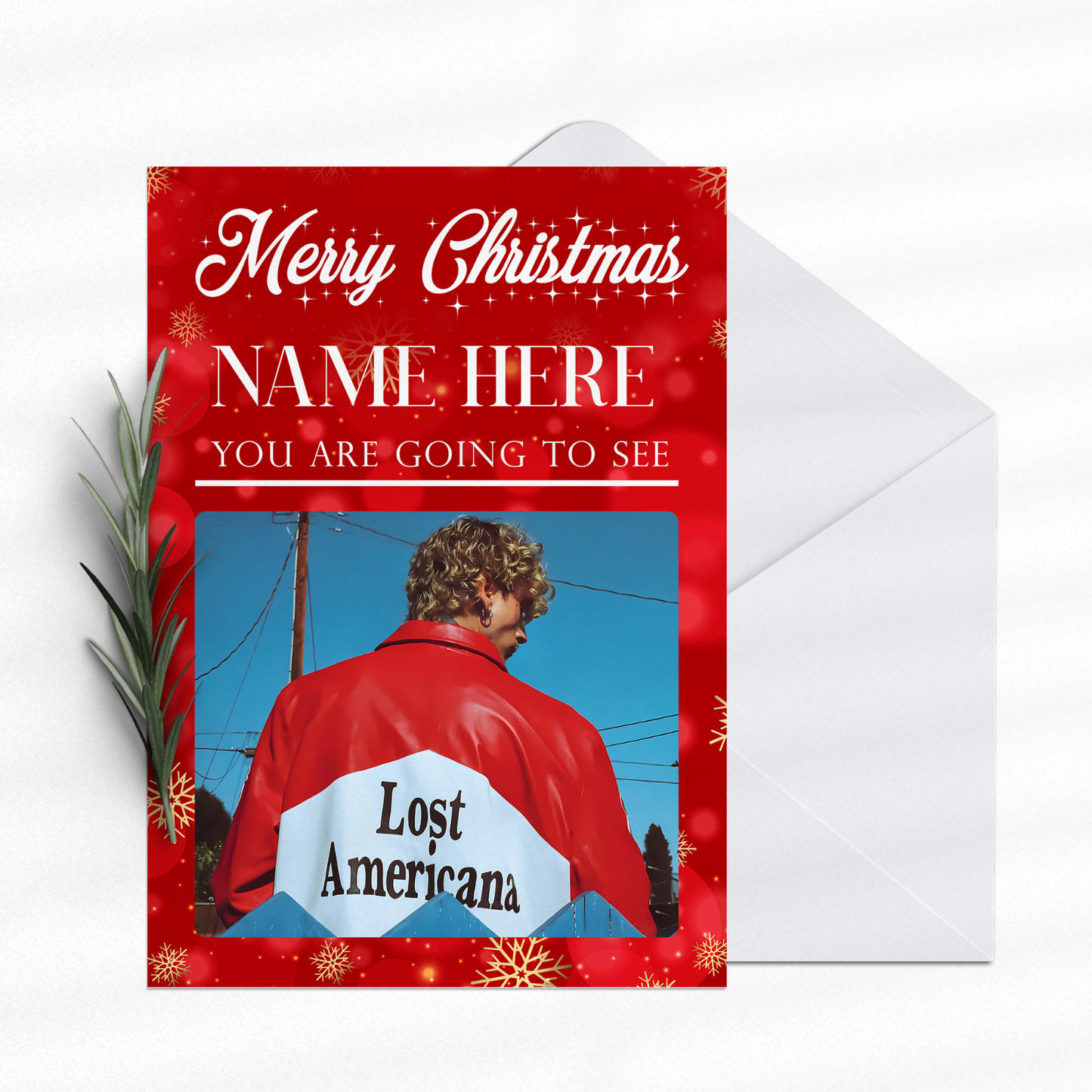 You're Going To See Machine Gun Kelly Christmas Card Gift Lost Americana Tour