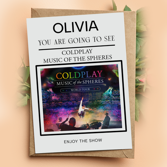 You're Going To See Coldplay Personalised Birthday Gift Card For Coldplay Fans