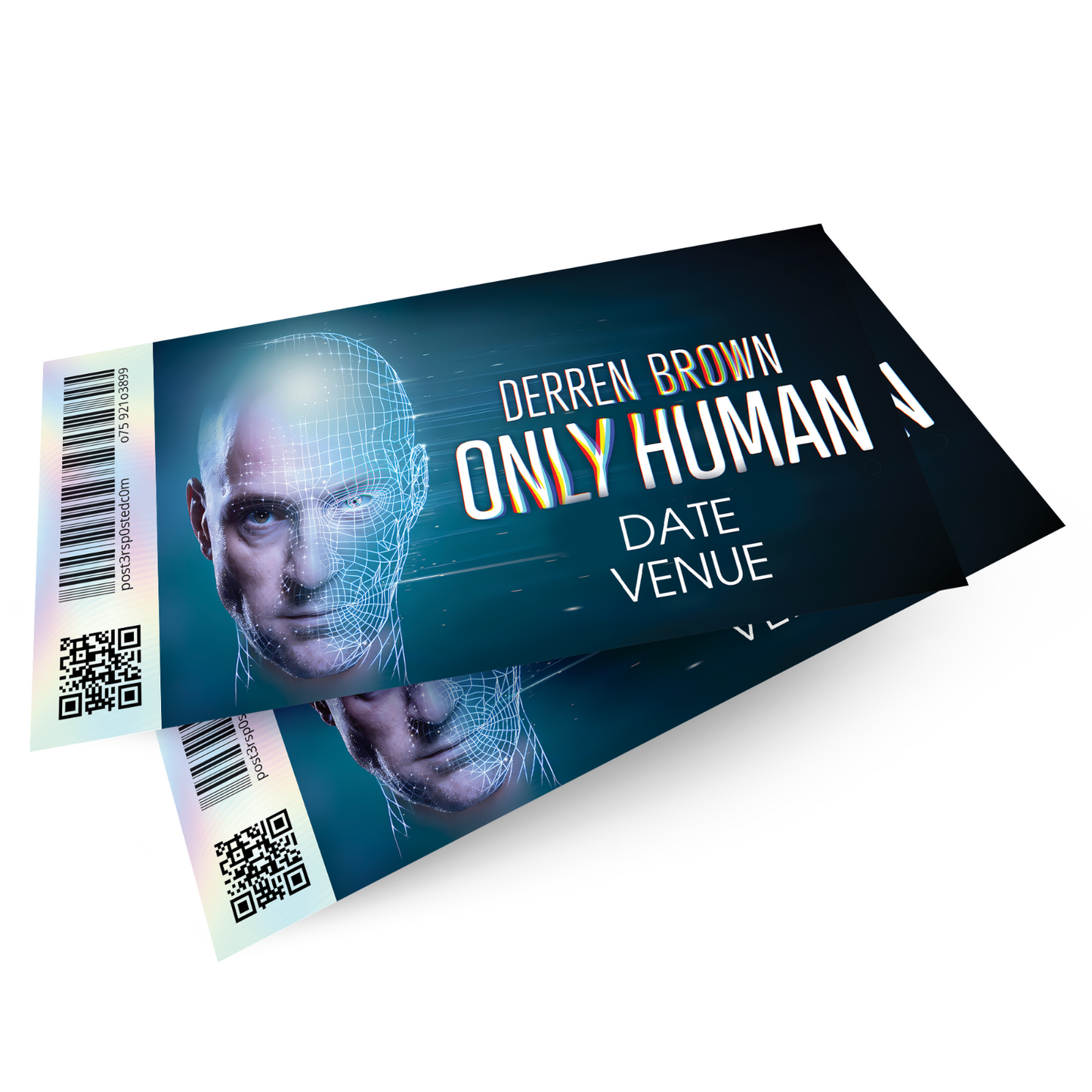 Derren Brown Only Human Live Tour Mock Ticket Stub Gift Reveal Ticket