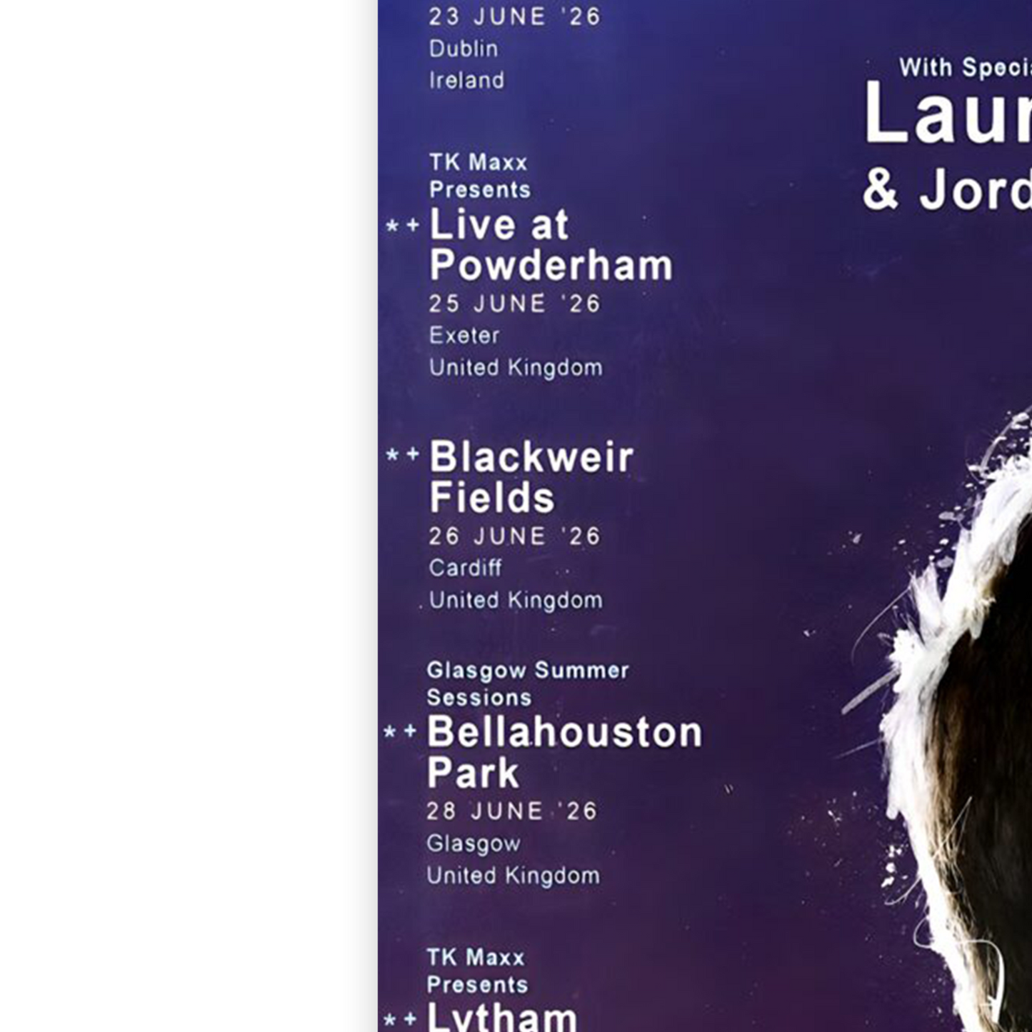 Teddy Swims Poster Live Music Show Summer 2026 Tour Concert UK+Ireland Dates