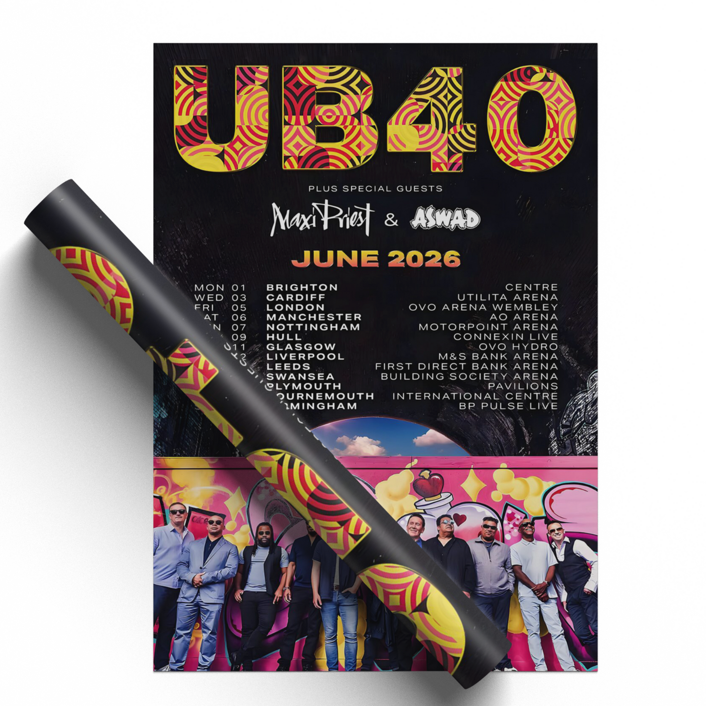 UB40 Poster 2026 UK Tour 2026 Concert Poster For UB40s Fans Concert A5 A4 A3