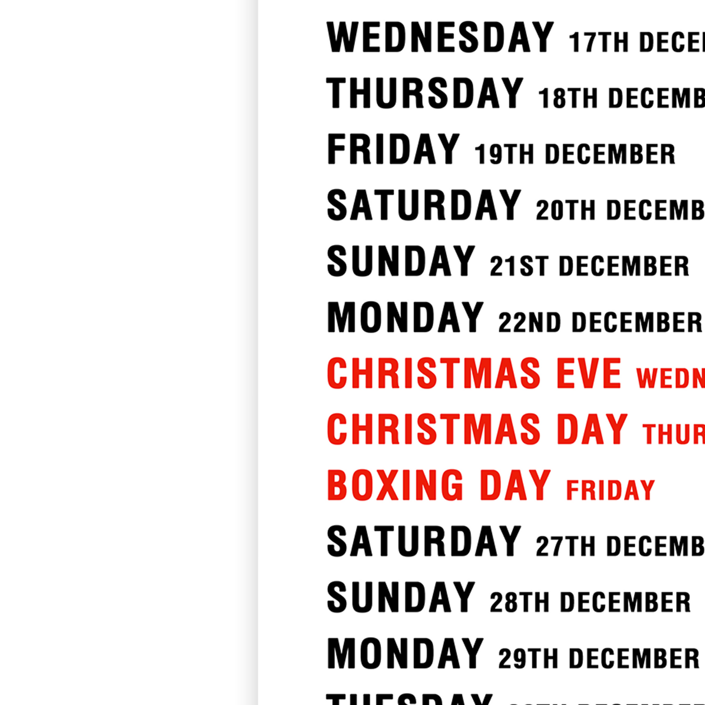 Christmas 2025 Opening Hours Posters Xmas Business Opening Times Signs A5 A4 A3