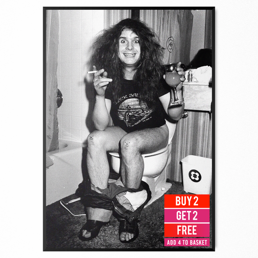 Ozzy Osbourne Poster Print Bathroom Decor Funny Print Rock Legend A5-A3 Print