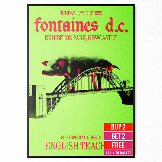 Fontaines D.C. Poster live music band show 2025 promotional tour gig concert