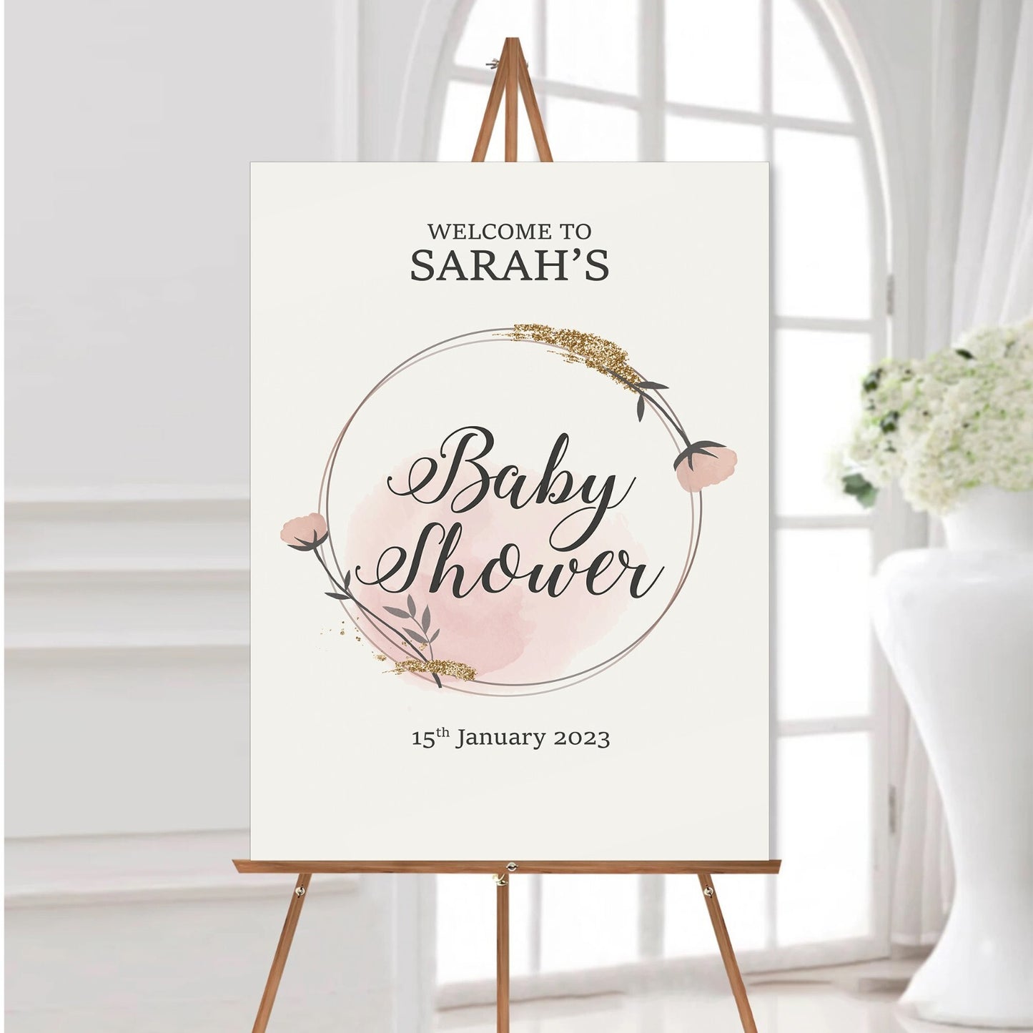 Personalised Baby Shower Welcome Poster Sign Decoration Print Picture - A5-A3
