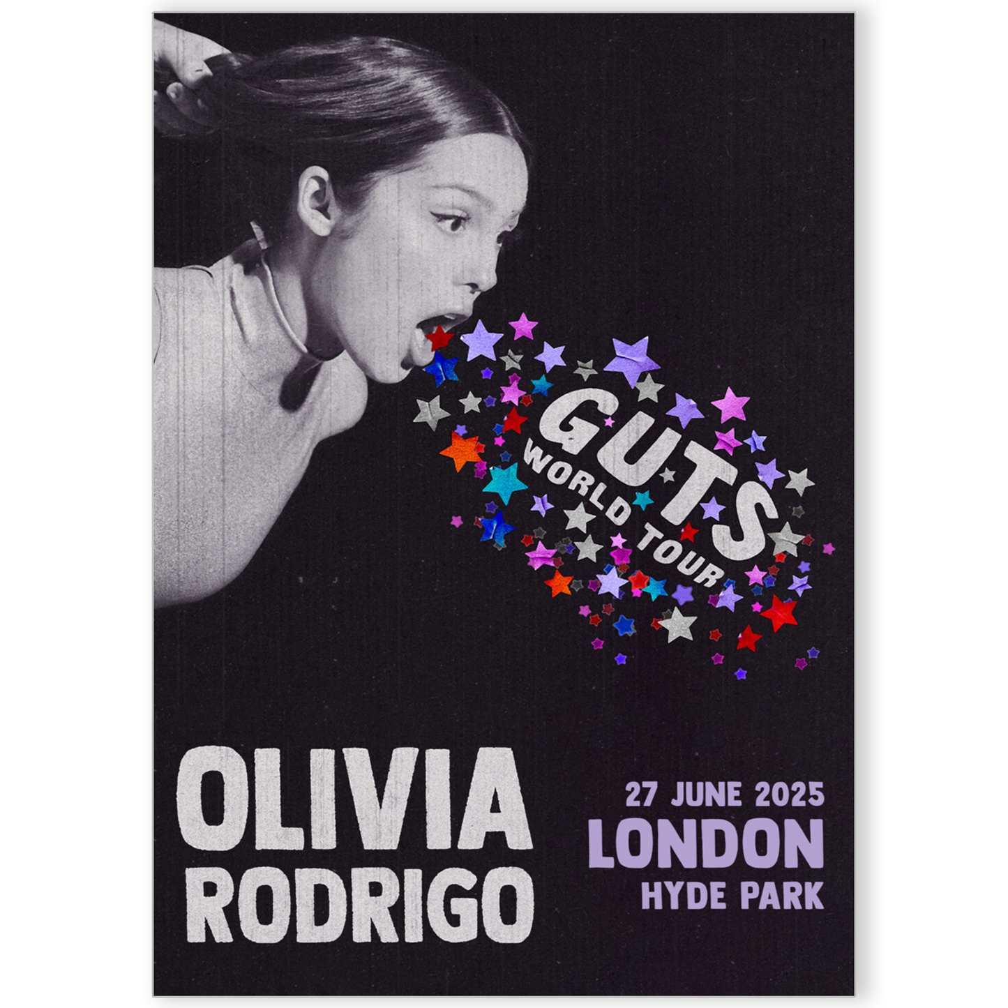 Olivia Rodrigo Guts Tour 27th June Concert Poster Print For Oliva Rodrigo Fans