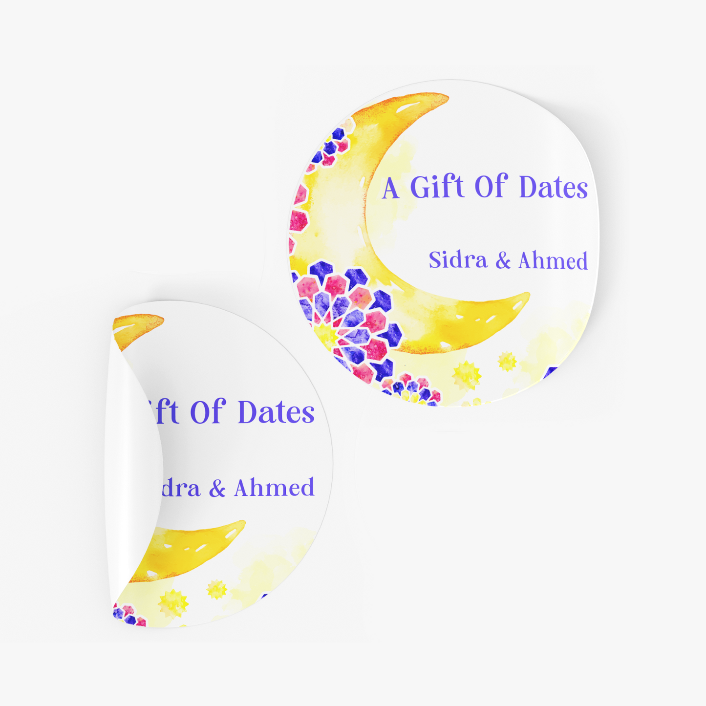Date Stickers, Water Bottles, Eid Mubarak, Ramadan, Ajwa Date, Personalised Gift