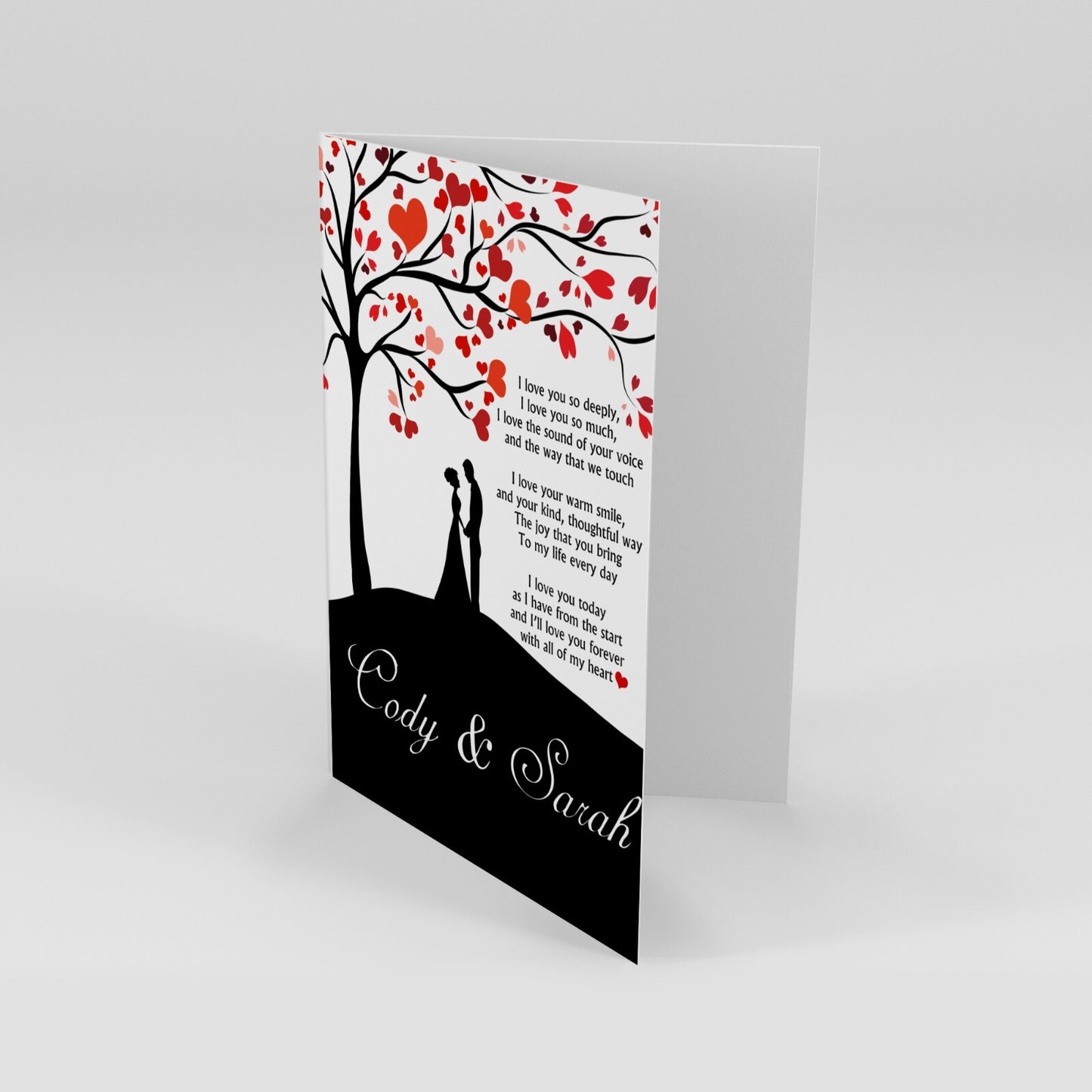 Anniversary Gift Card Personalised Love Gift Card Husband BF GF Wife Anniversary