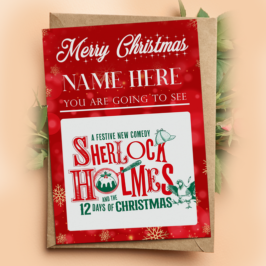 YOU'RE GOING TO SEE SHERLOCK HOLMES Christmas Personalised Christmas Gift Ticket