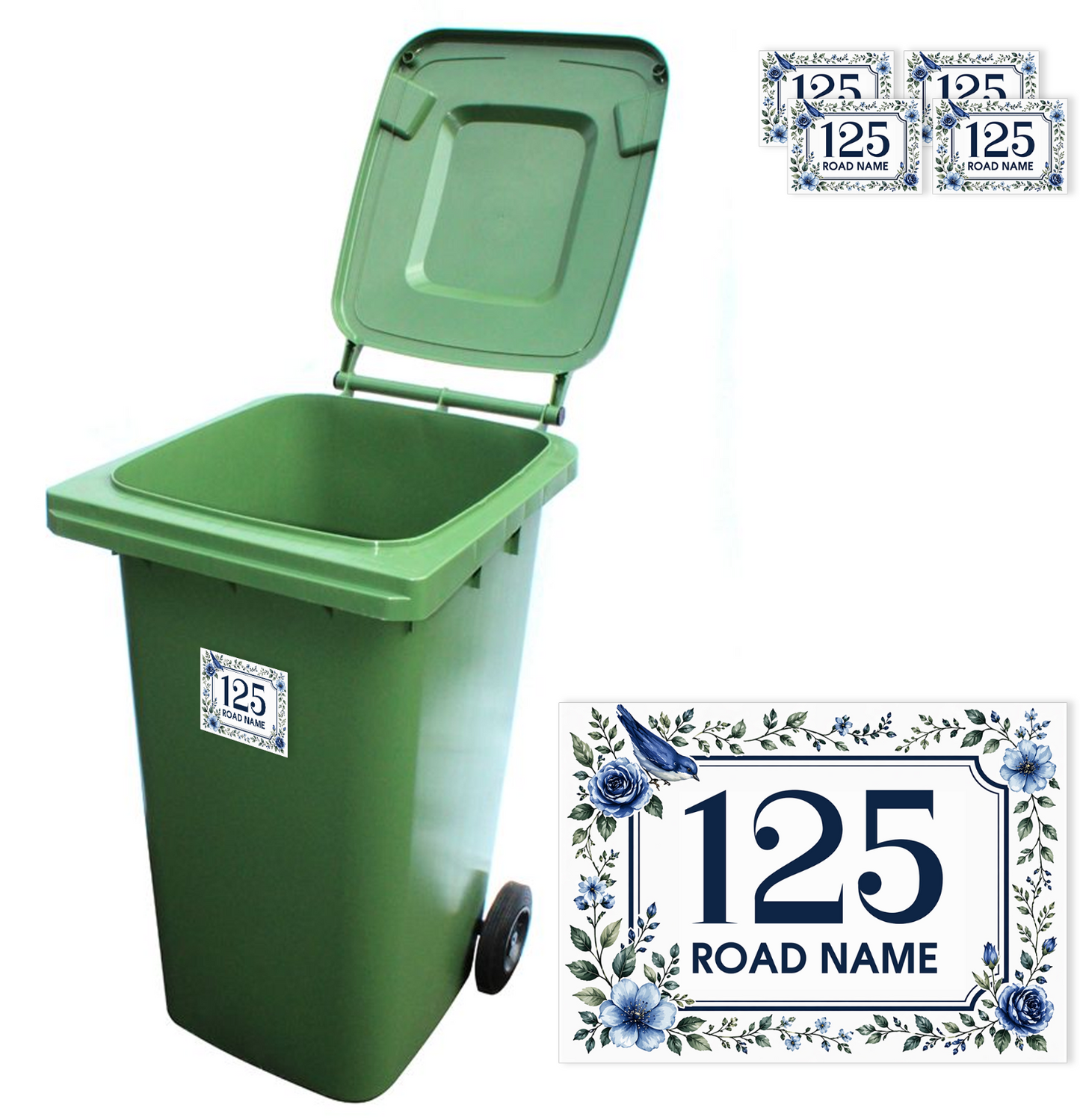 Wheelie Bin Sticker House Number Labels House Numbers Stickers Dustbin Sticker