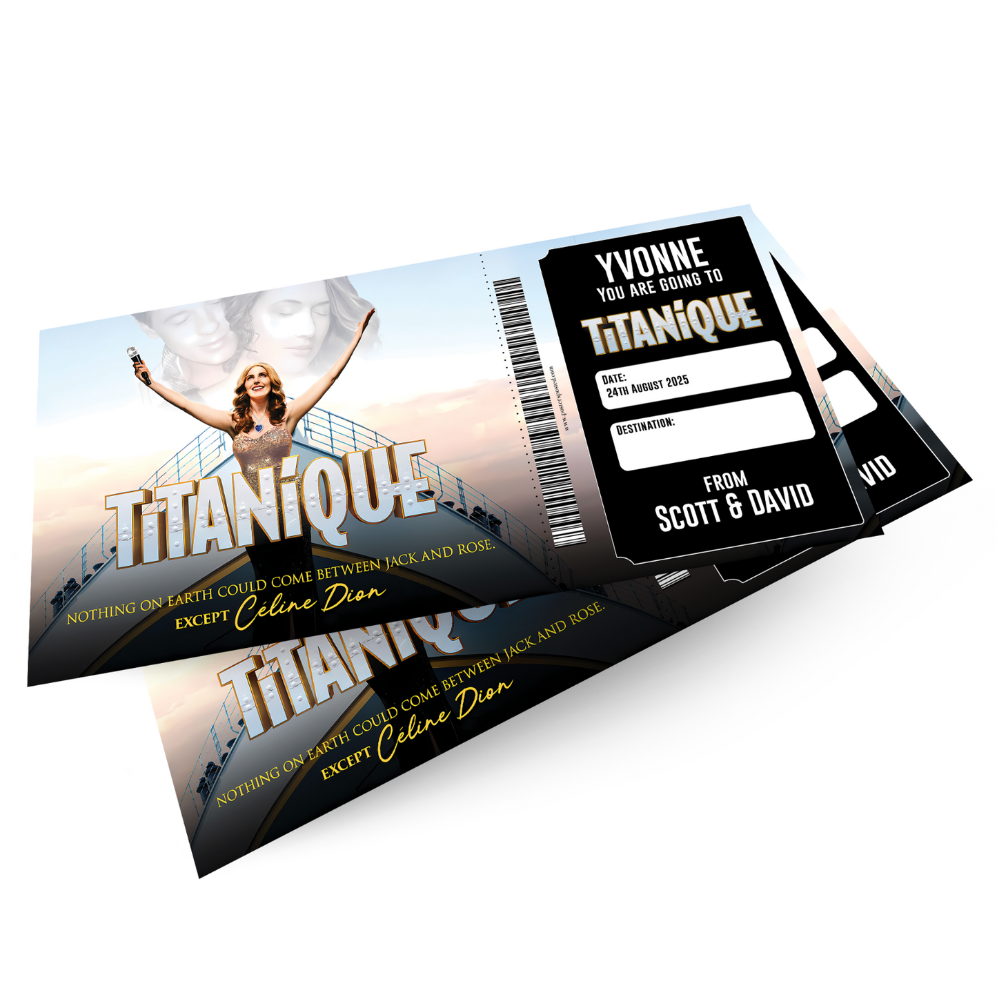 Titanique Musical Theatre Ticket 2026 Gift Personalised Christmas Xmas Ticket