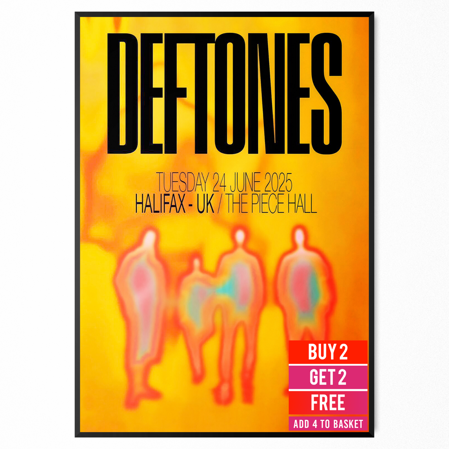 Deftones Poster Tour UK Tour 24 June 2025 Poster Deftones Fans Music Metal Band