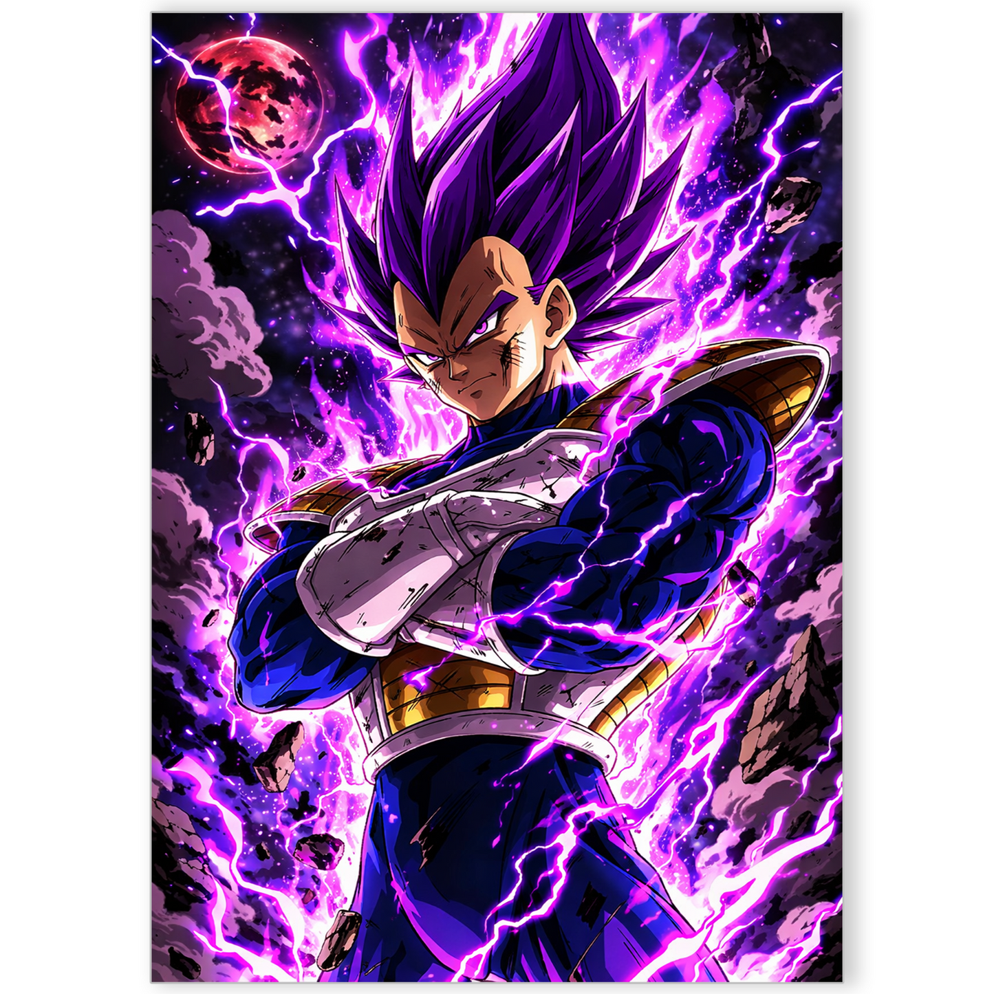 Dragon Ball z Vegeta ULTRA Ego Print Manga Japanese Wall Art Super Saiyan Poster