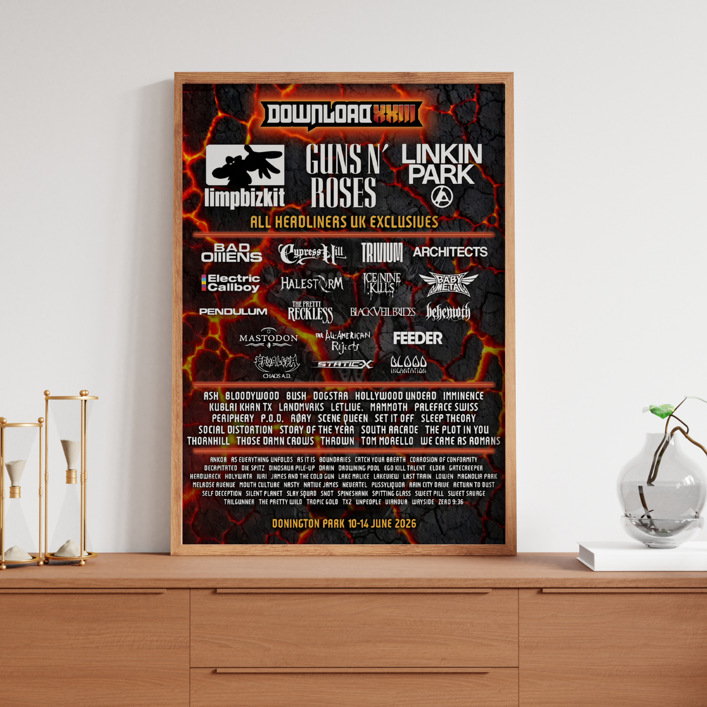 Download Festival 2026 Music Line-up For Music Fans Print Poster A5-A3 Concert