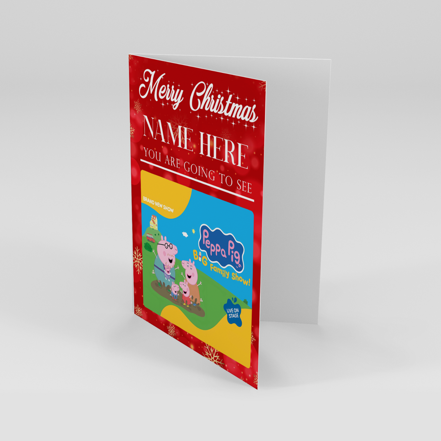 You're Going To See Peppa Pig Big Family Show Christmas Personalised Card Gift