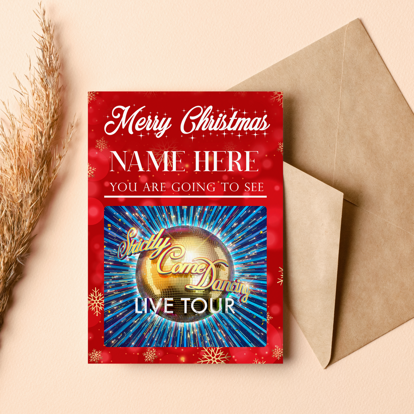 You Are Going to See STRICTLY THE LIVE TOUR Christmas Card Personalised Any Name