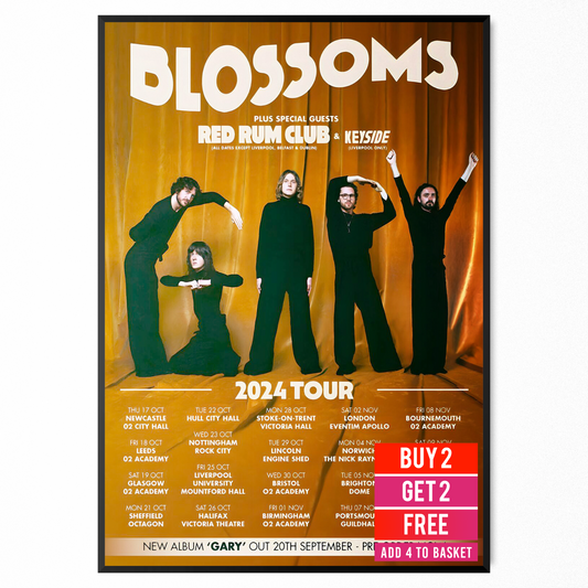 Blossoms Concert 2024 Poster Print For Blossoms Fans Print A5 A4 A3 - Tour Print