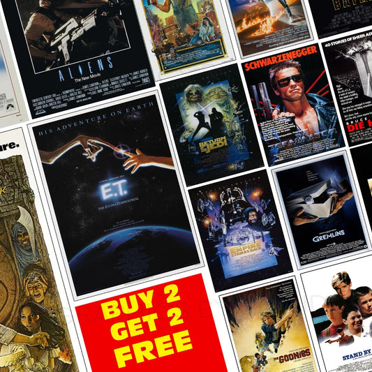 Classic Movie Posters Film Prints 80s Nostalgic Film Posters A5-A3 Home Décor