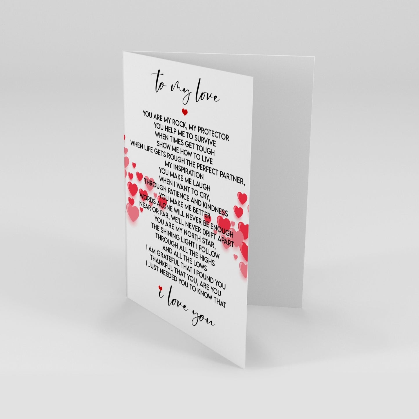 Wedding Anniversary Card My Love Poem Birthday Anniversary Card For Him Her