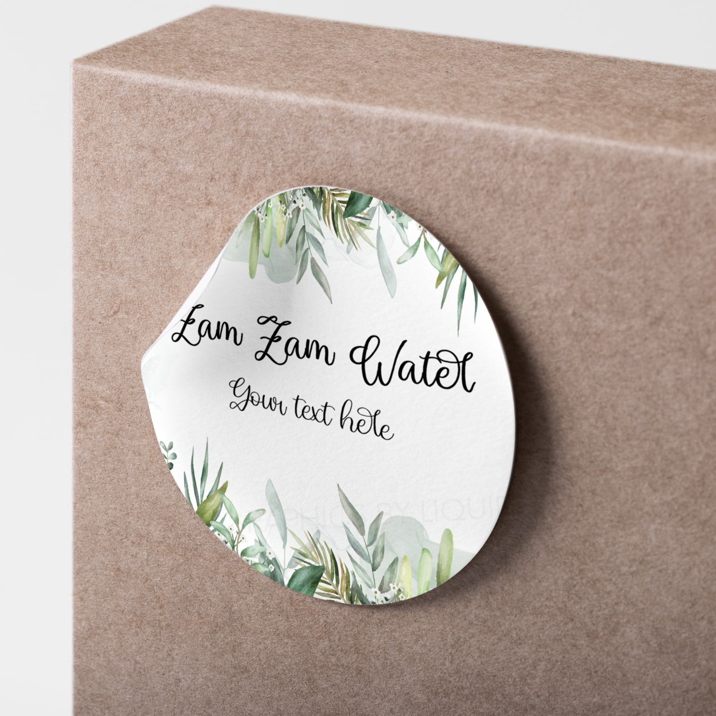 Personalised Zam Zam Water Stickers Ramadan Bottle Labels Islamic Gift