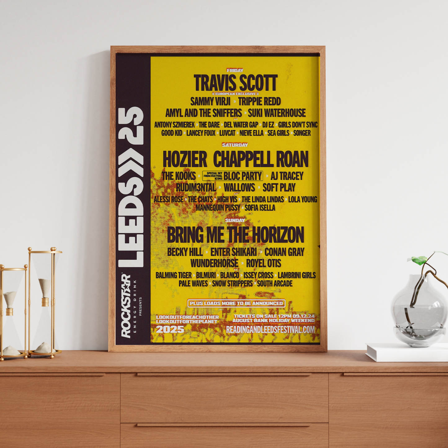 Leeds Festival Poster 2025 Bring Me The Horizon, Chappell Roan Music Festival