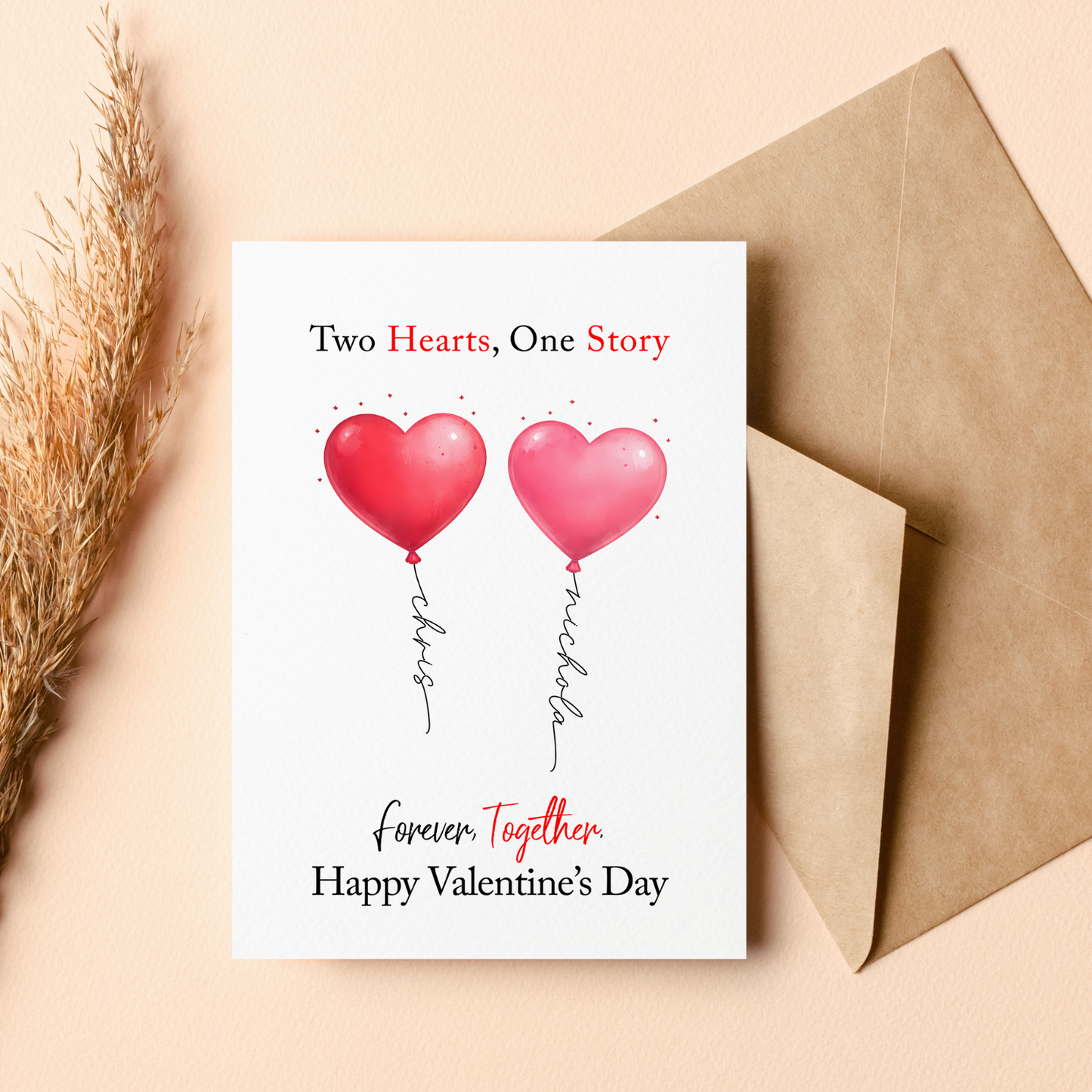 Valentines Day Card Personalised Love Gift for Husband Wife Girlfriend Fiancé