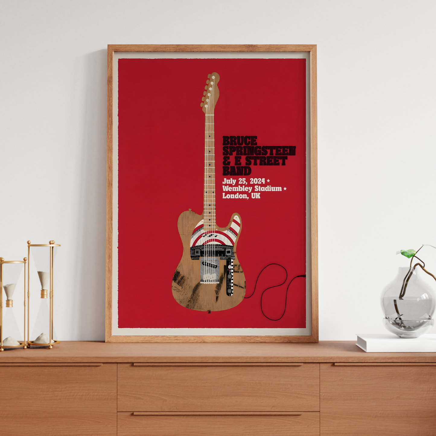 Bruce Springsteen Concert Poster Wembley, London 25th July For The Boss Fan