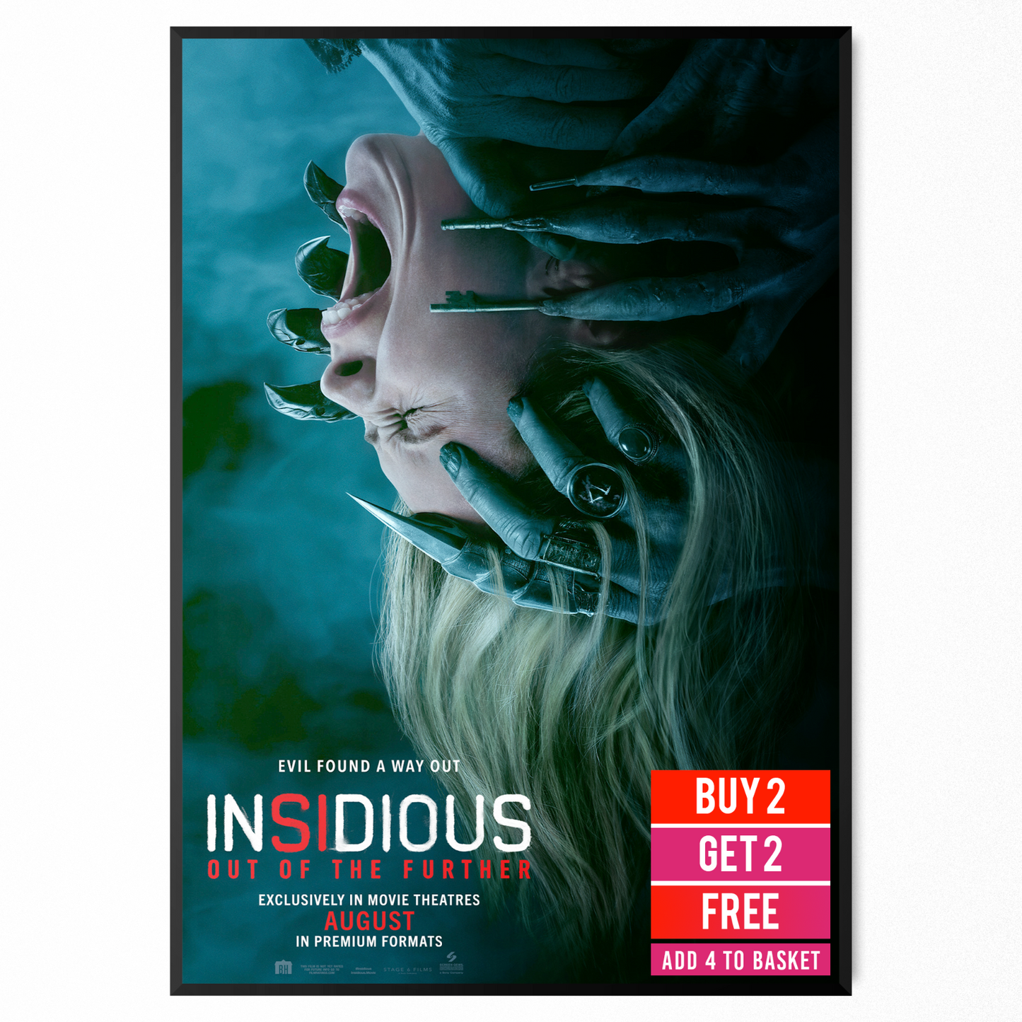 Insidious Out of the Further Teaser Poster Horror Movie Home Wall Decor A5-A3